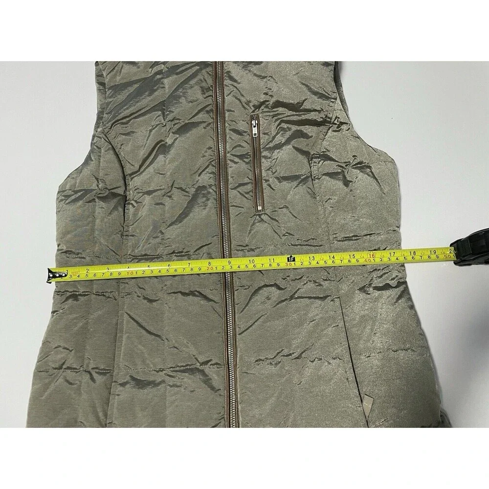 Eddie Bauer Yukon Down Puffer Vest‎ Jacket Taupe Shimmer Size S